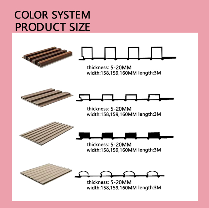 Great wall panel not easily deformed anti-shock strength External WPC Wall Cladding Great WPC Bamboo Wall Panel