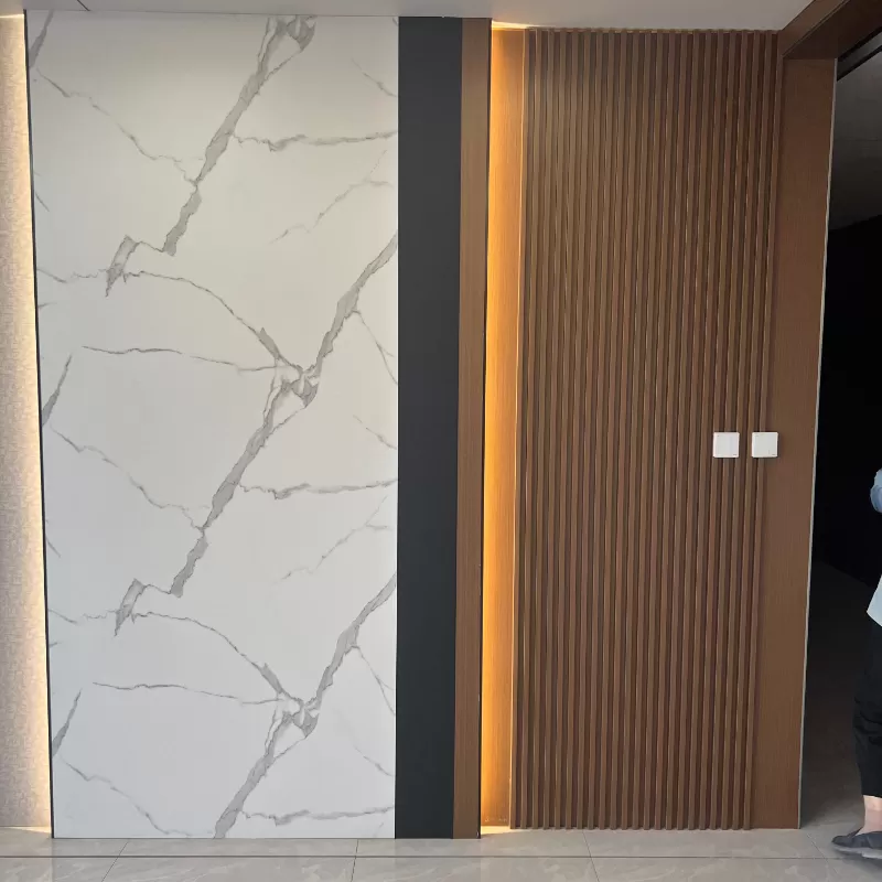 Anti-Collision Bamboo Fiber Wall Panel HPL impact-resistant anti fouling wear and scratch resistant kitchen splashback PVC panel